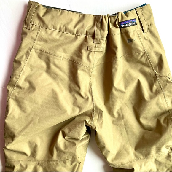 Patagonia Boys Insulated Snowshot Pants Ash Tan Size 10 Waterproof Snow - Picture 9 of 14